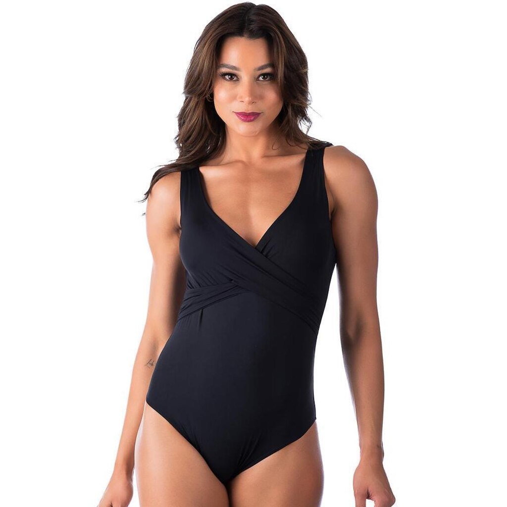 Maiô Body Decote V Transpassado Com Bojo Summer Soul