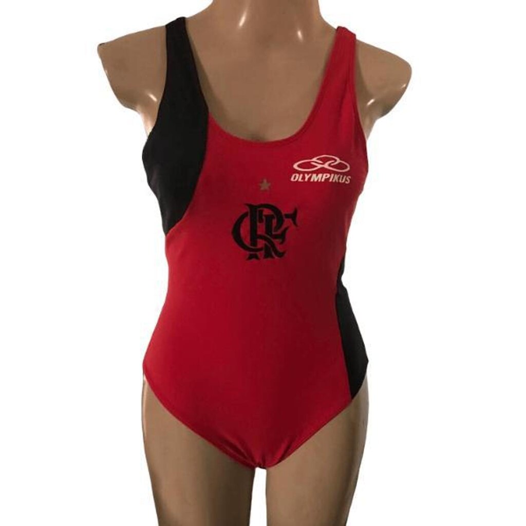Maiô Com Forro Natação Flamengo Olympikus Body Rubro Negro