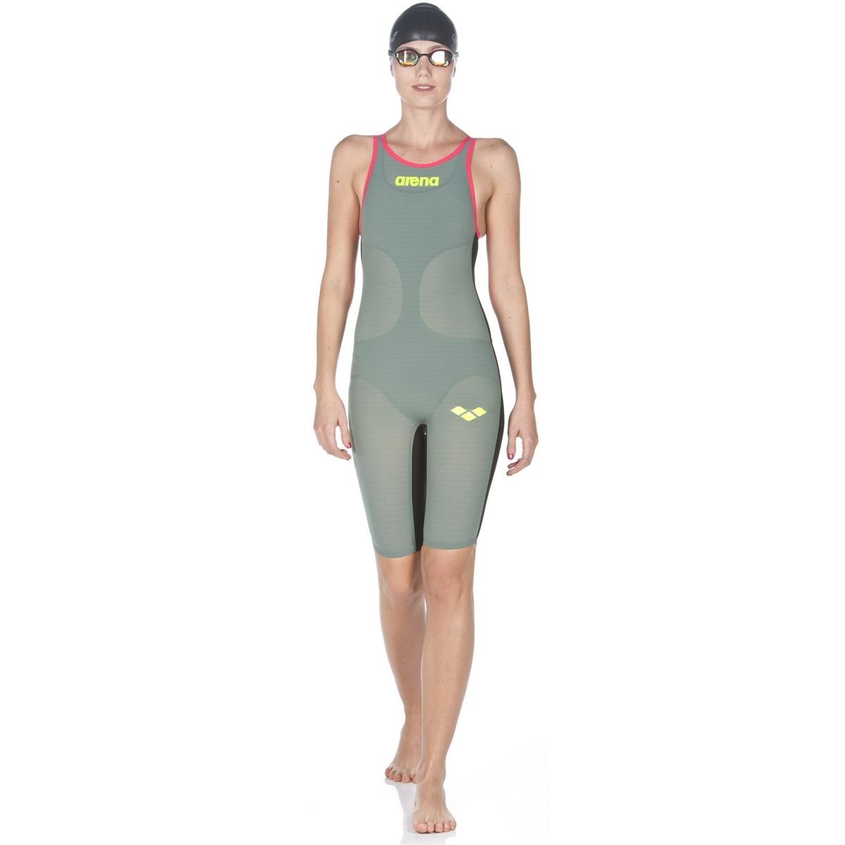 Maiô De Natação Powerskin Carbon Air Aberto Arena Feminino - Verde ...