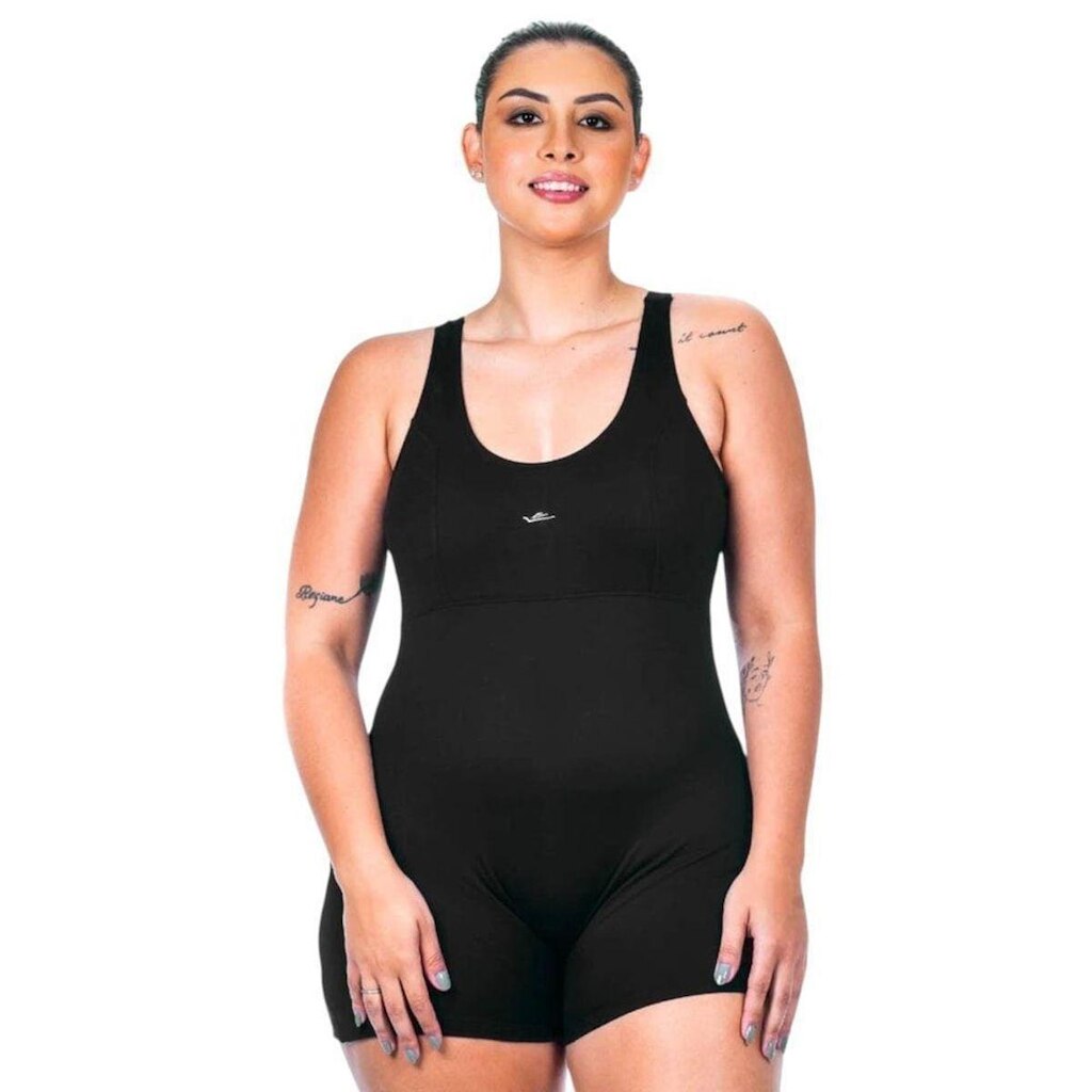 Maiô Elite Plus Size Feminino - Preto EG3