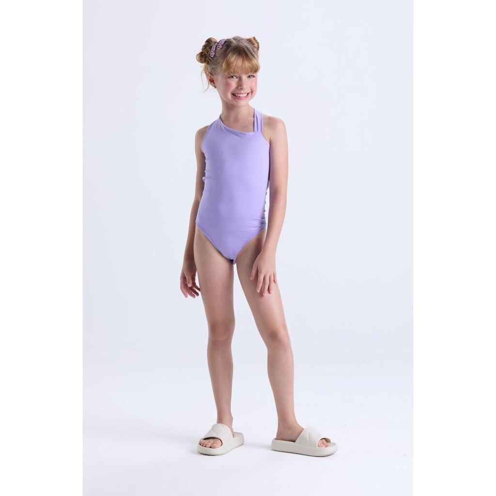 Maiô Infantil Alças Assimétricas Liso