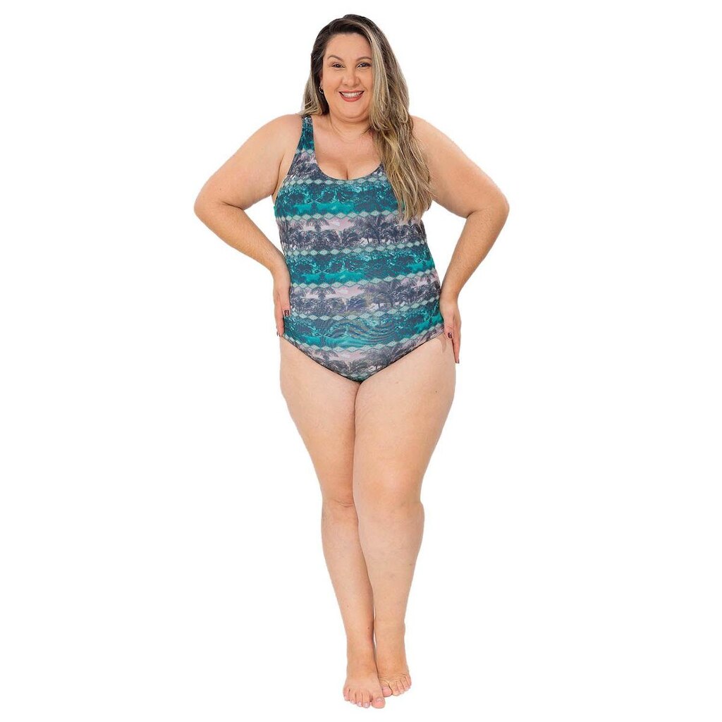 Maiô Natação Plus Size Coqueiral