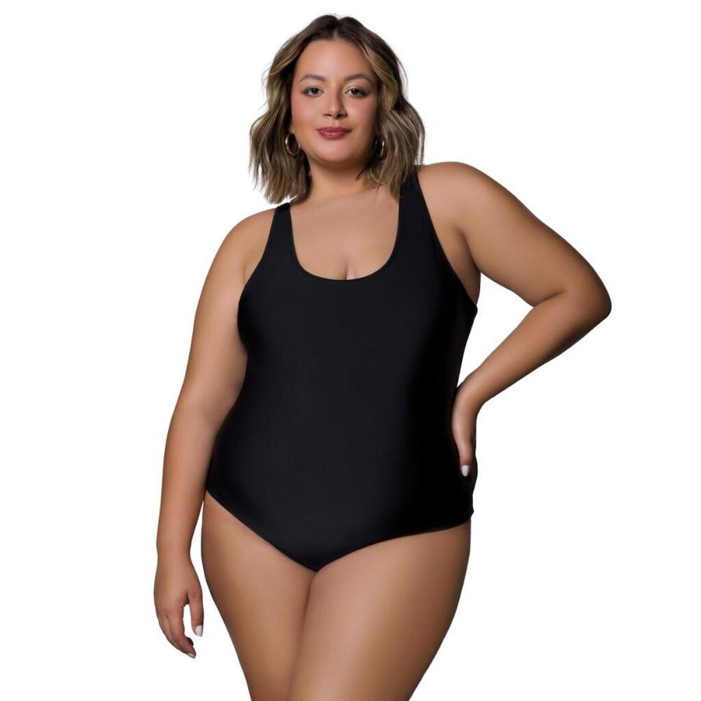 Maiô Regata Plus Size Clássico Básico Verão Selene