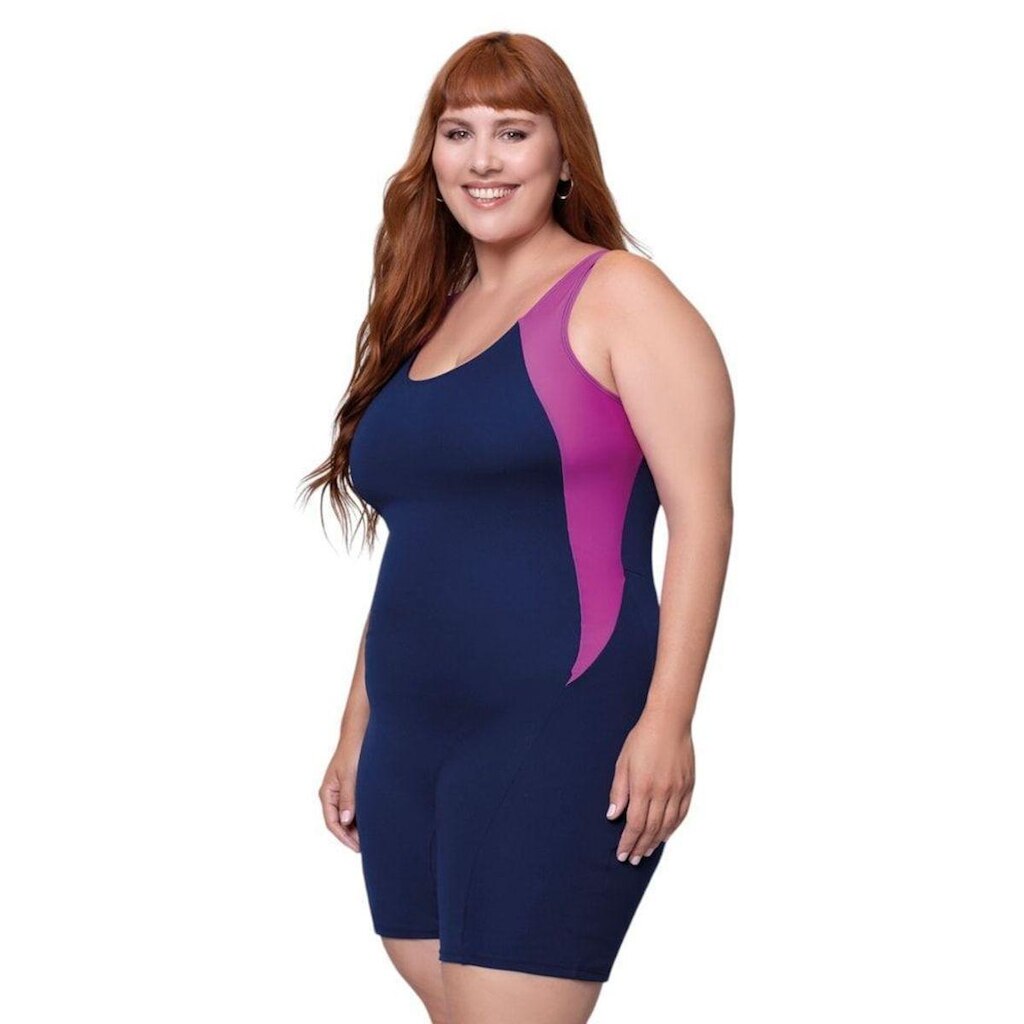 Maiô Selene Macaquinho Clássico Plus Size Feminino - Marinho X1