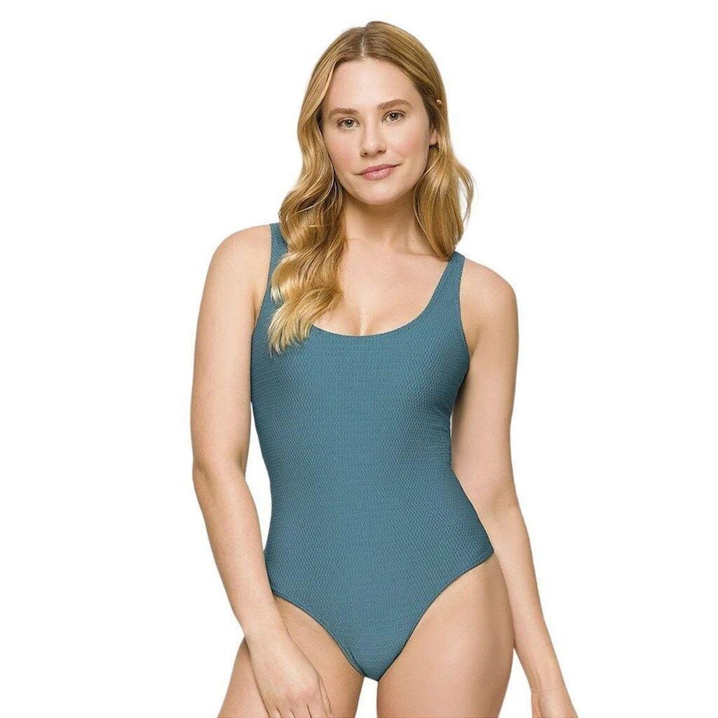 Maiô Selene Regata Com Textura Feminino - Azul M