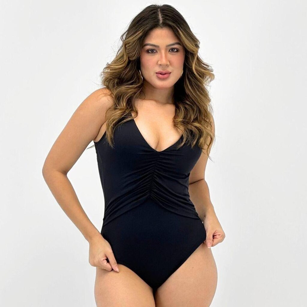 Maiô Sol Pleno Tanga Liso com Alça Feminino