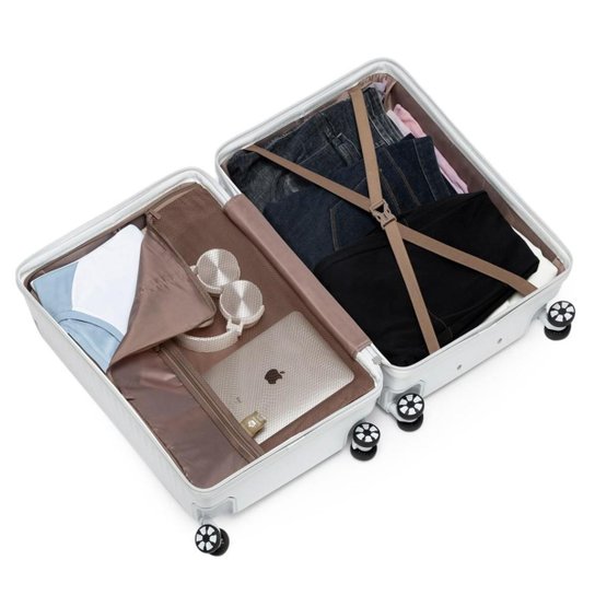Mala de Bordo Lequeen Resistente 2 Litros Abs Rodas 360 PP
