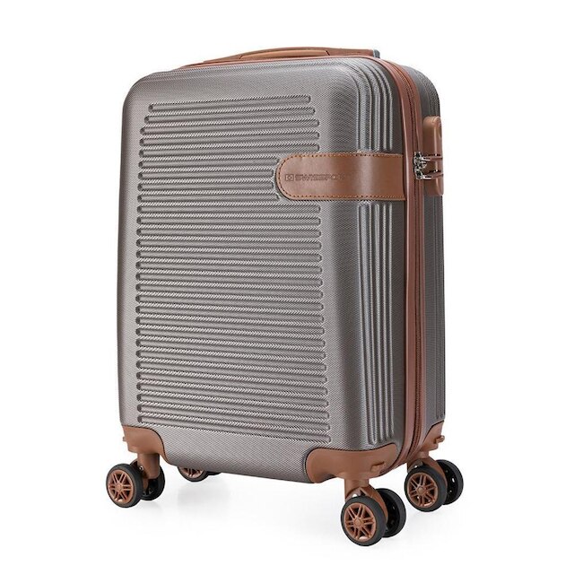 Mala de Bordo Pequena Swissport com Rodas 360° Compacta Resistente Semi-Rigida