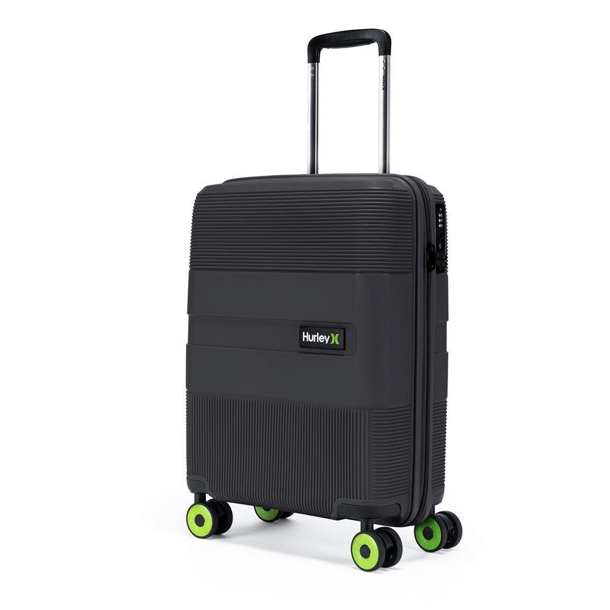 Mala De Bordo Viagem ABS Rígido Hurley Tamanho P Rodas 360° Reforçada com Cadeado TSA Menor preço em Mala De Bordo Viagem ABS Rígido Hurley Tamanho P Rodas 360° Reforçada com Cadeado TSA