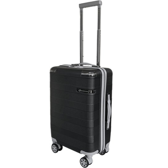 Mala de Viagem Bordo Pequeno Porte Rodas 360º ABS Cadeado TSA Texturizada Cruzeiro 8000-M20