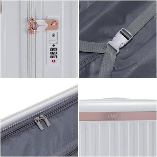 Mala de Viagem Cavalera ABS C/ Cadeado Resistente 3 Litros TSA