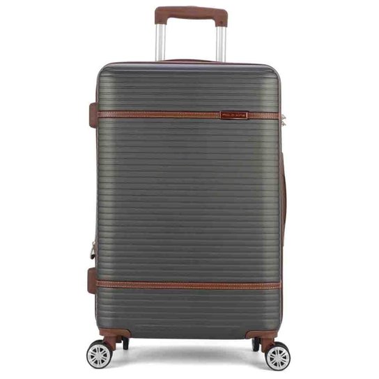 Mala de Viagem Grande Polo King Genebra ABS 4 Rodas 360 Graus Grafite - Cinza Menor preço em Mala de Viagem Grande Polo King Genebra ABS 4 Rodas 360 Graus Grafite - Cinza