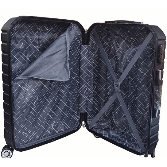Mala de Viagem Grande Porte Rodas 360º ABS Cadeado TSA Texturizada Cruzeiro 1005-M28