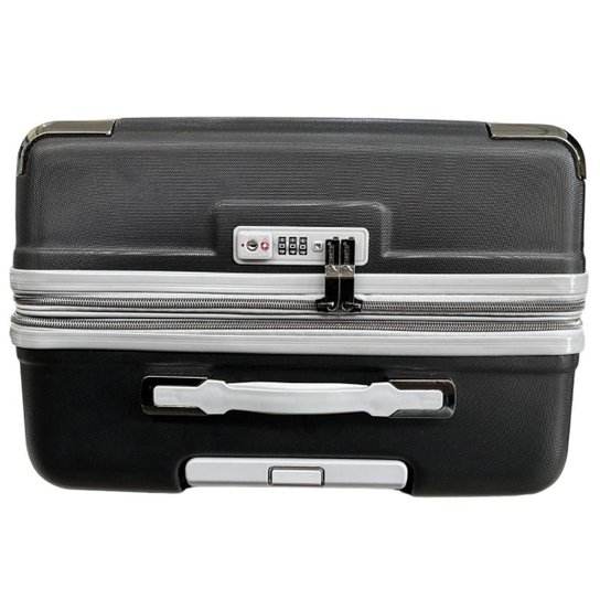 Mala de Viagem Grande Porte Rodas 360º ABS Cadeado TSA Zíper Expansivo Texturizada Cruzeiro 8000-M28