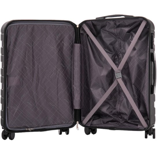Mala de Viagem Porte Grande Rodas 360° ABS Cadeado TSA Texturizada Cruzeiro 1015-M28