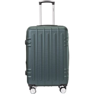 Mala de Viagem Porte Grande Rodas 360° ABS Resistente Zíper Expansivo Cadeado com Segredo Cruzeiro 3