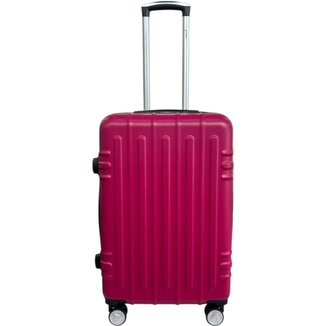 Mala de Viagem Porte Médio Rodas 360° ABS Resistente Zíper Expansivo Cadeado com Segredo Cruzeiro 30