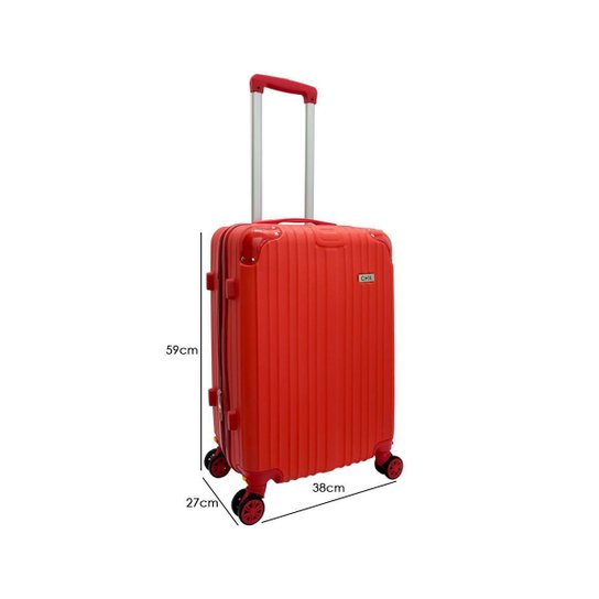 MALA DE VIAGEM RÍGIDA 4 RODAS DUPLA 360° ABS - CHX