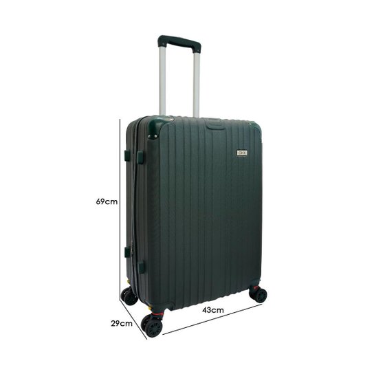 MALA DE VIAGEM RÍGIDA 4 RODAS DUPLA 360° ABS - CHX