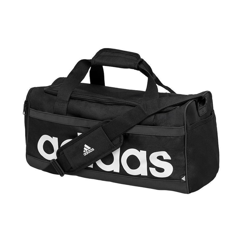 Mala Duffel Preta e Branca Esportiva e Viagem | Adidas