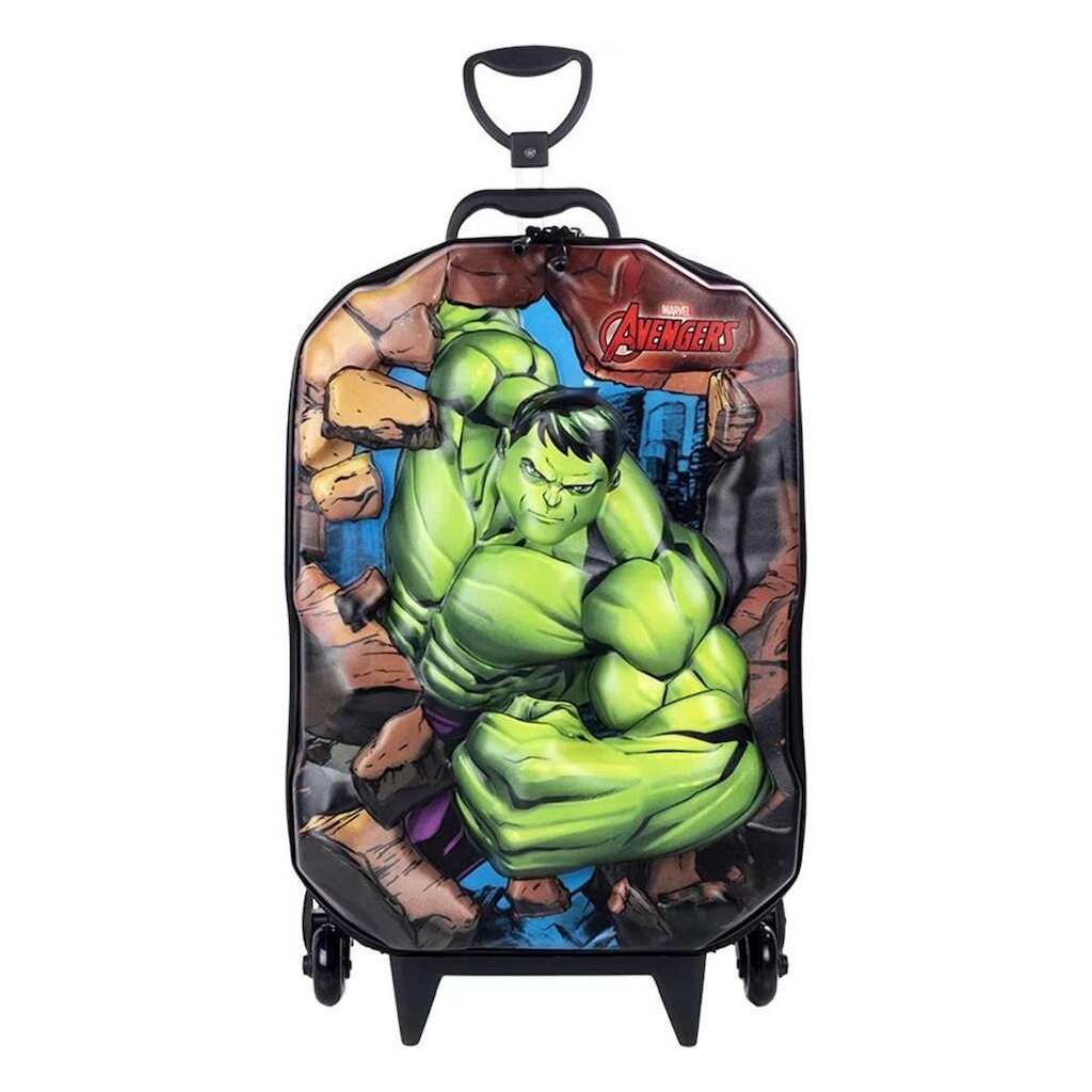 Mala Infantil MaxToy Com Carrinho Hulk Verde