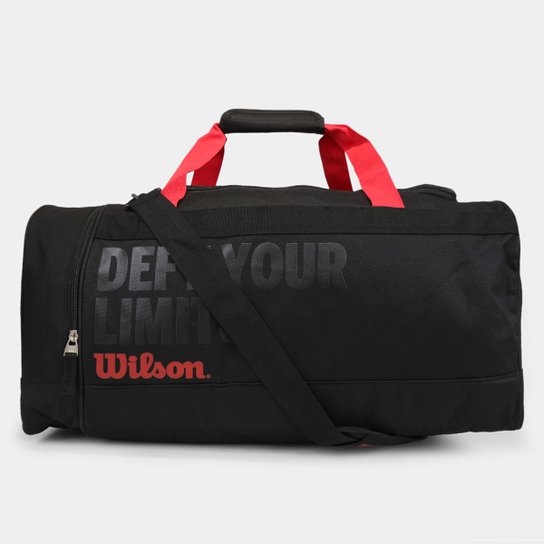 Mala Wilson Viagem/Academia Limits - 60L - Preto+Vermelho Menor preço em Mala Wilson Viagem/Academia Limits - 60L - Preto+Vermelho