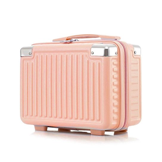 Maleta Frasqueira de Mão para Viagem Necessaire Organizador de Objetos Multifuncional com Alça - Rosa Menor preço em Maleta Frasqueira de Mão para Viagem Necessaire Organizador de Objetos Multifuncional com Alça - Rosa