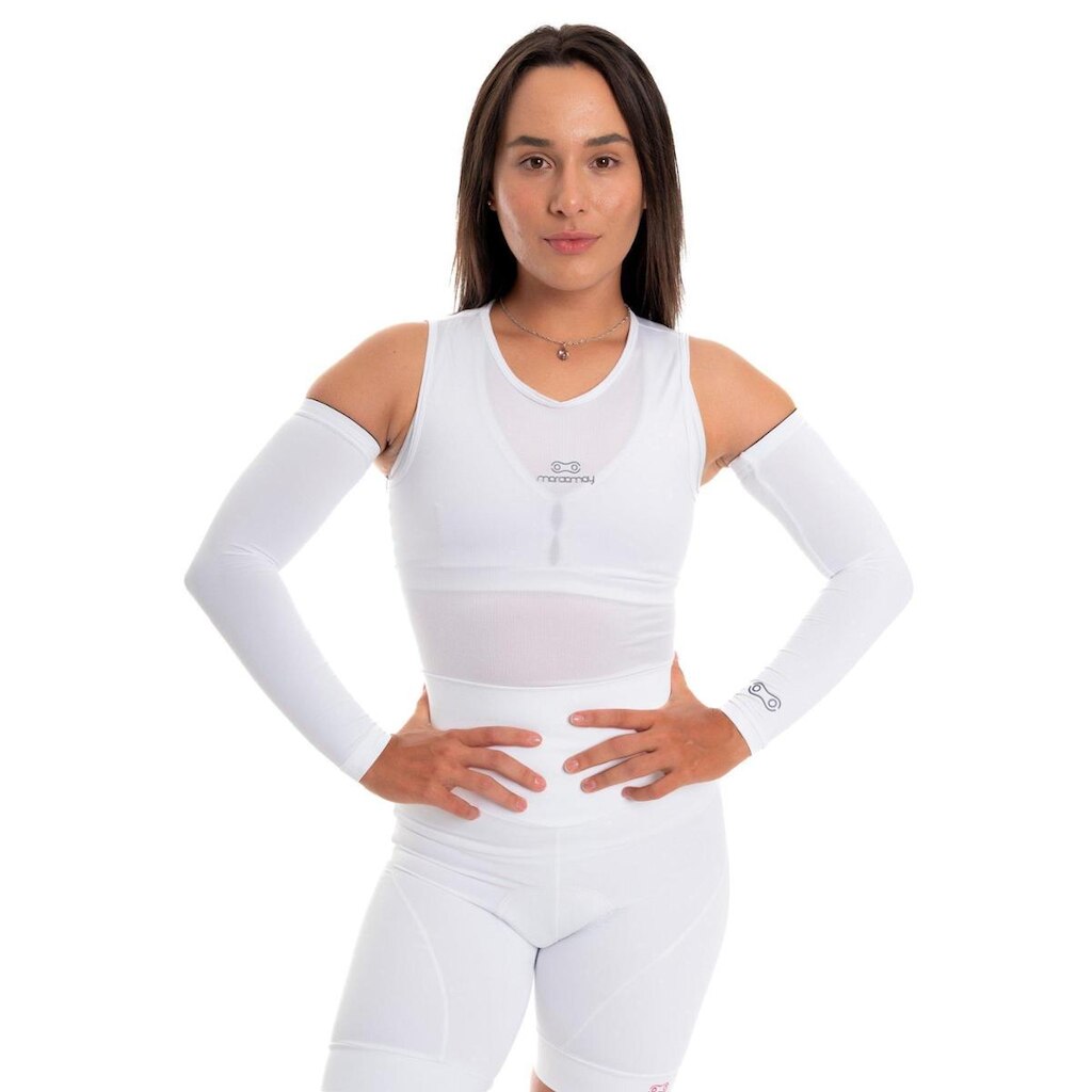 Manguito de Ciclismo Verão Comfort Branco Márcio May - UV50+