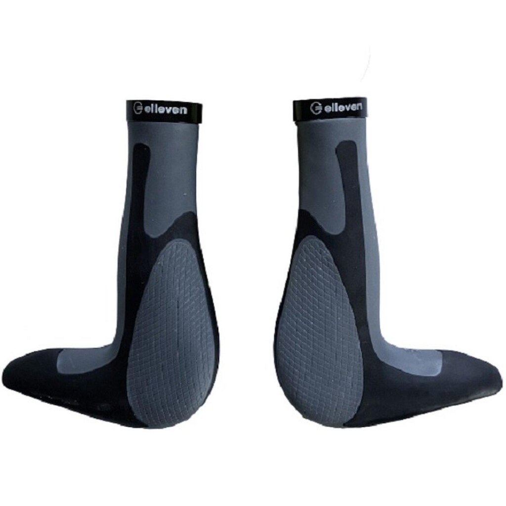 Manopla Ergo Soft Com Bar End - ELLEVEN Preto/Cinza