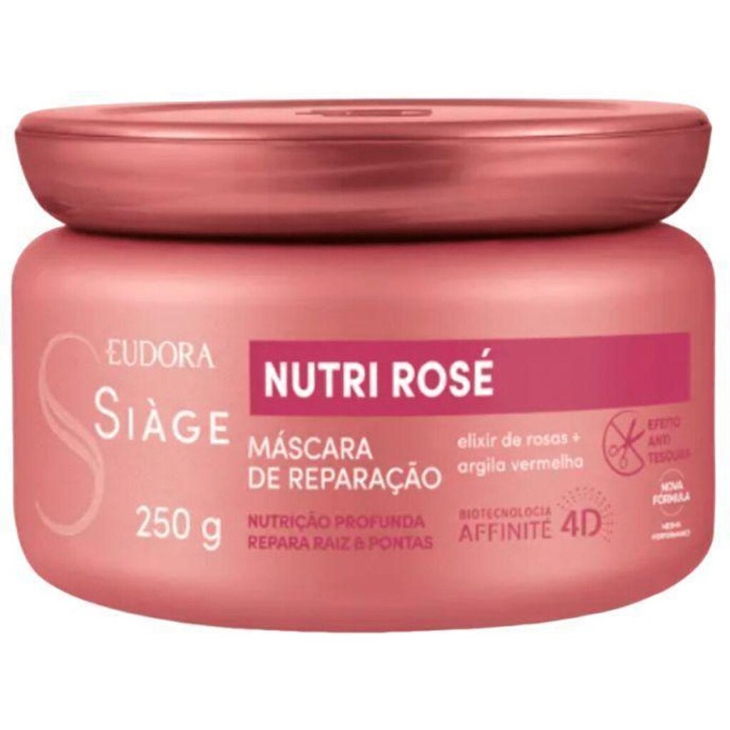 Máscara Capilar de Reparação Eudora Siàge Nutri Rosé 250g