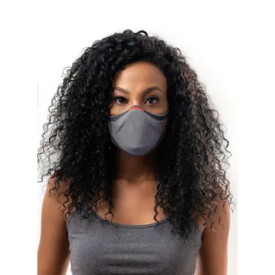 Máscara de proteção esportiva Fiber com filtro descartável E96 Unissex Cinza - Cinza Menor preço em Máscara de proteção esportiva Fiber com filtro descartável E96 Unissex Cinza - Cinza