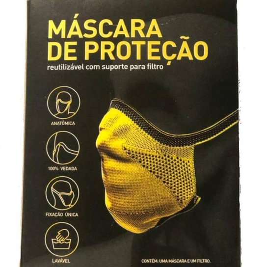 Máscara de proteção esportiva Fiber com filtro descartável E96 Unissex Preta - Preto Menor preço em Máscara de proteção esportiva Fiber com filtro descartável E96 Unissex Preta - Preto