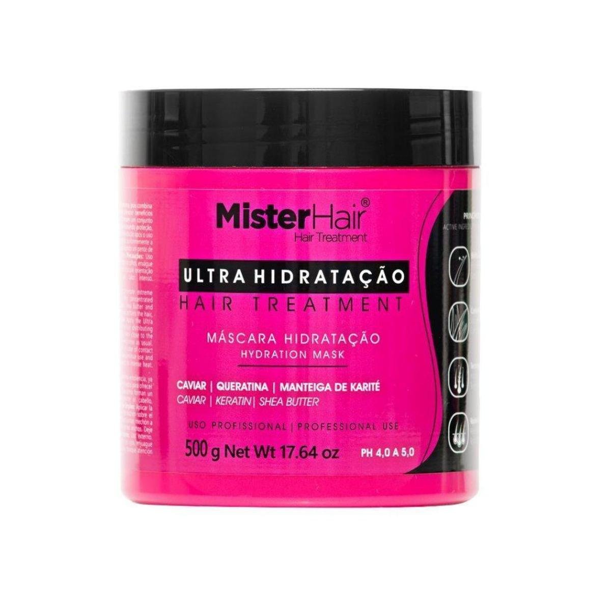 Mascara Ultra Hidratação 500g Mister Hair Rosa Netshoes