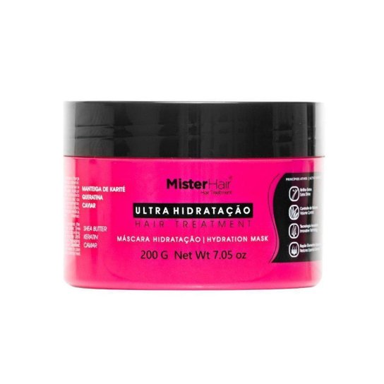 Mascara Ultra Hidratação Mister Hair 200ml Rosa Netshoes