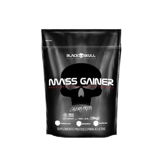 Mass Gainer 3kg refil - Black Skul Menor preço em Mass Gainer 3kg refil - Black Skul