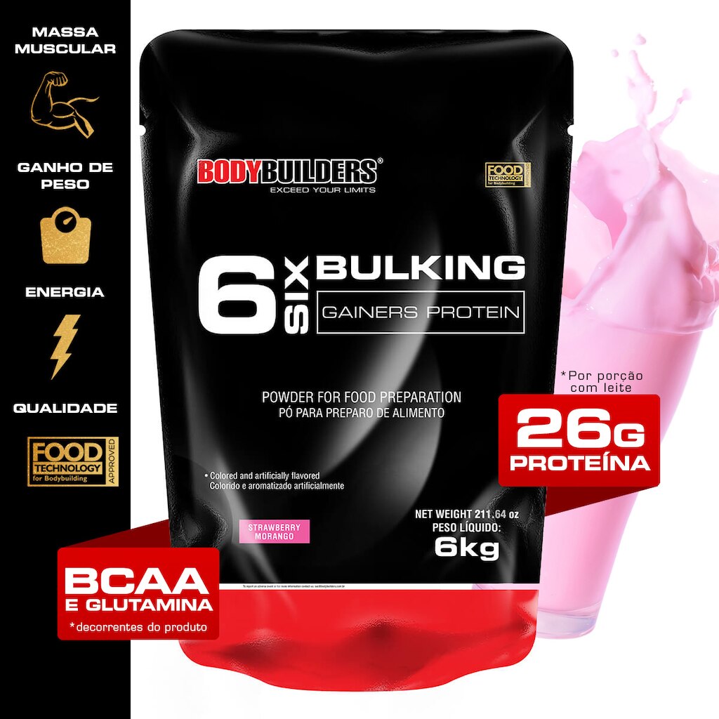 Massa 6 Bulking Gainers Protein 6 kg Refil - Bodybuilders