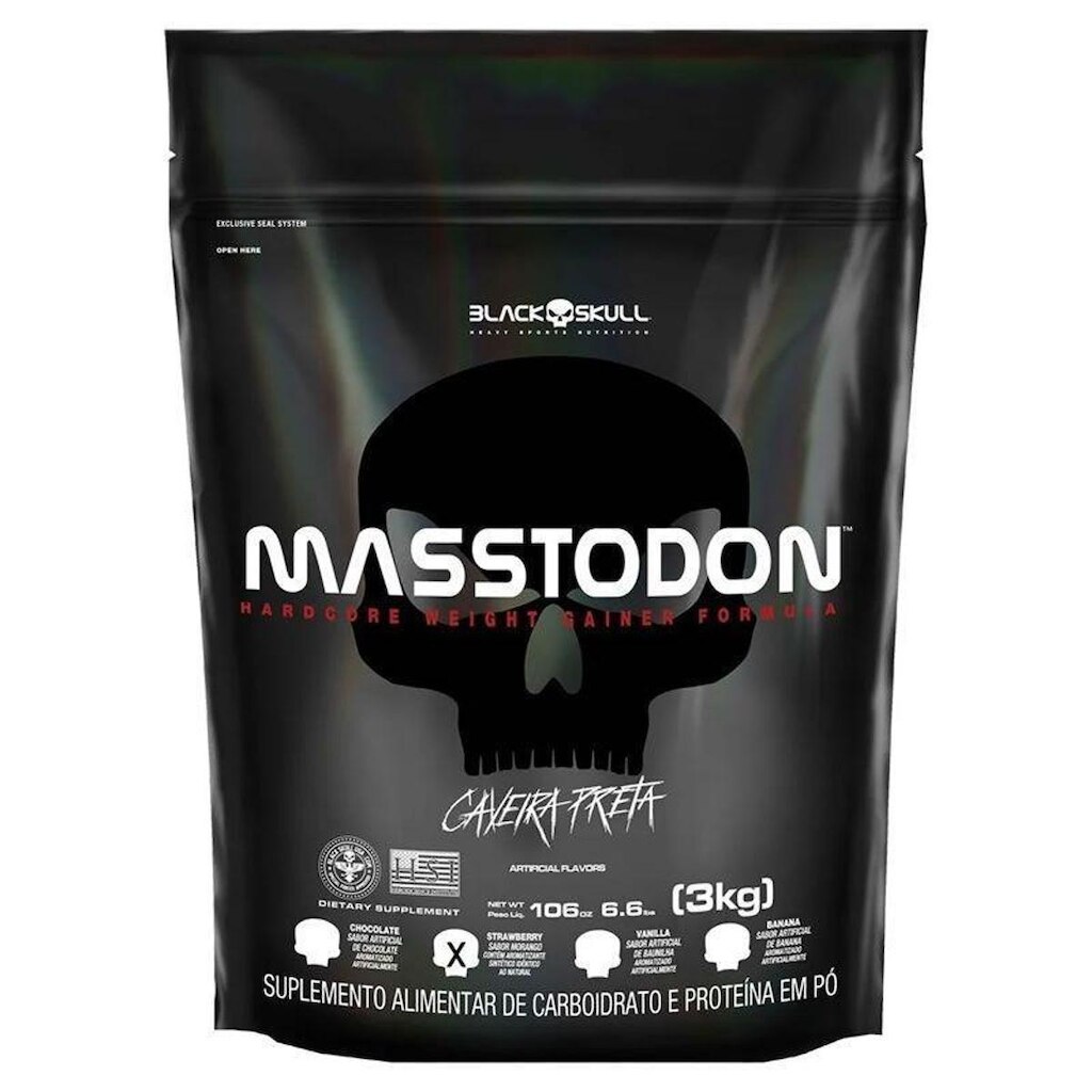 MASSTODON (SC) 3 KG - BLACK SKULL (MORANGO)