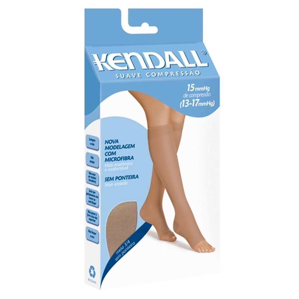 Meia 3/4 Kendall Suave Compressão Feminina