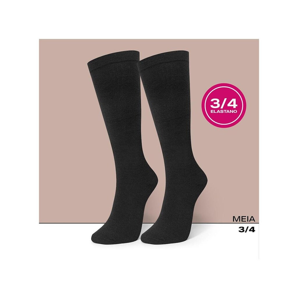 Meia 3/4 Selene 7005.001 Feminina Inverno Algodão T. 34/39