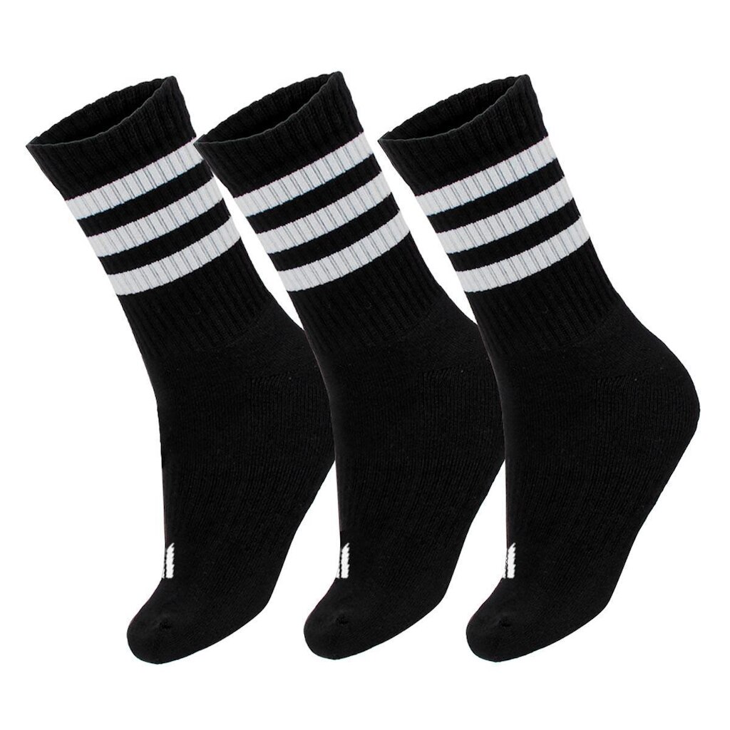 Meia Adidas Cano Alto Cushioned - Pack com 3 Pares - Preto