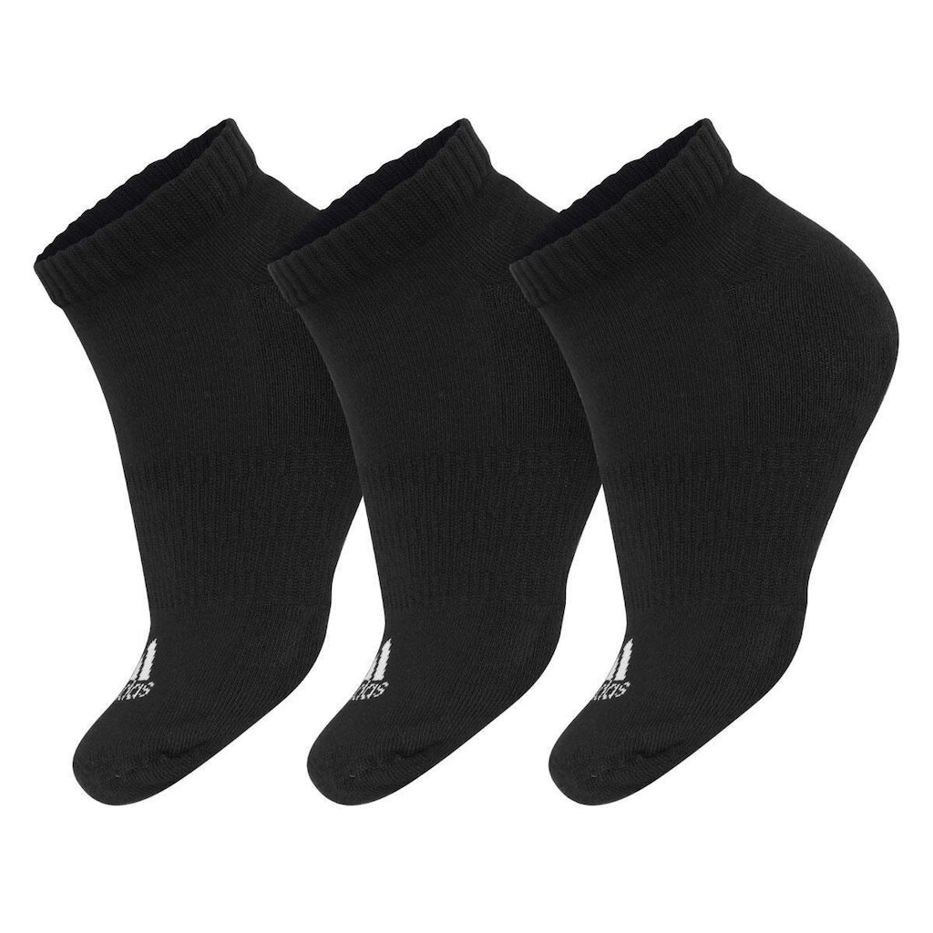 Meia Adidas Cushioned 35 ao 37 - Pack com 3 Pares Preta