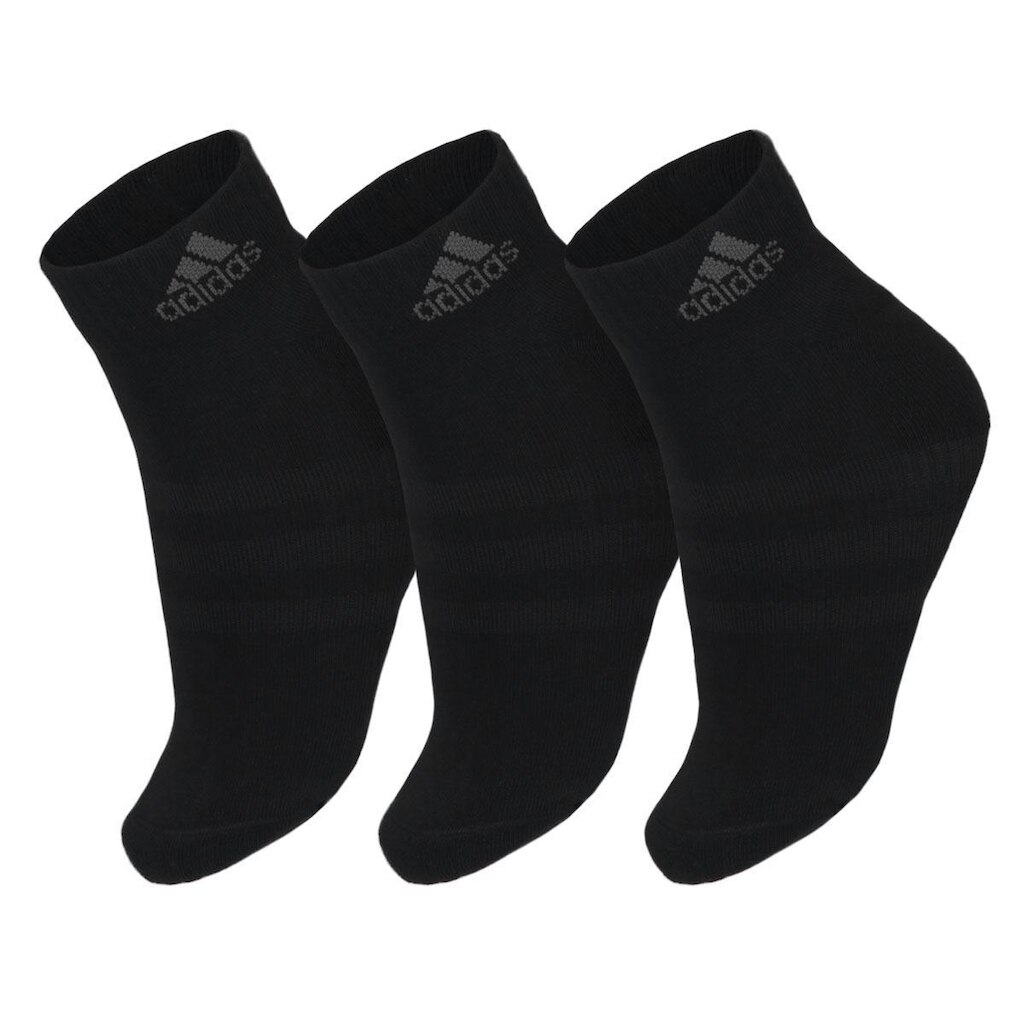 Meia Adidas SPW ANK 41 ao 43 - Pack com 03 unidades Preta e Cinza