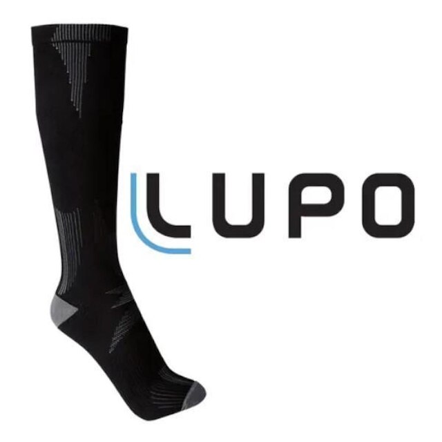 Meia Alta Compressão 3/4 Lupo Sport Alta Performance Dry - Cor Preto