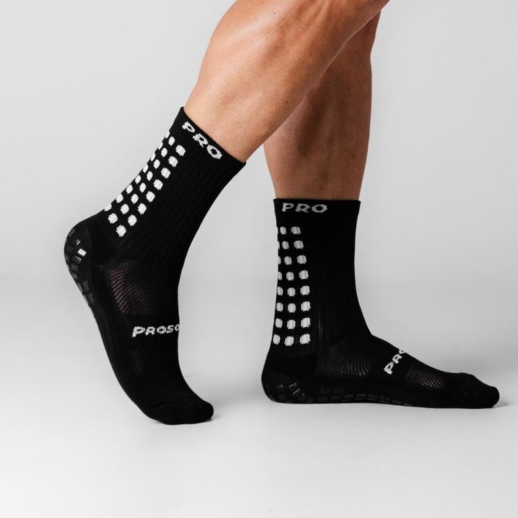 Meia Antiderrapante ProSocks® Grip Draft Futebol Cano Médio