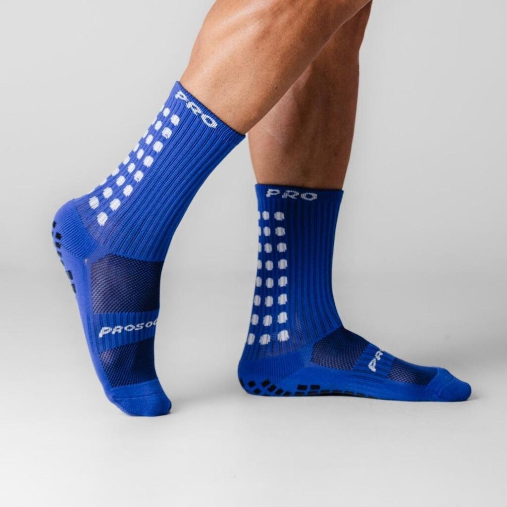 Meia Antiderrapante ProSocks® Grip Draft Futebol Cano Médio