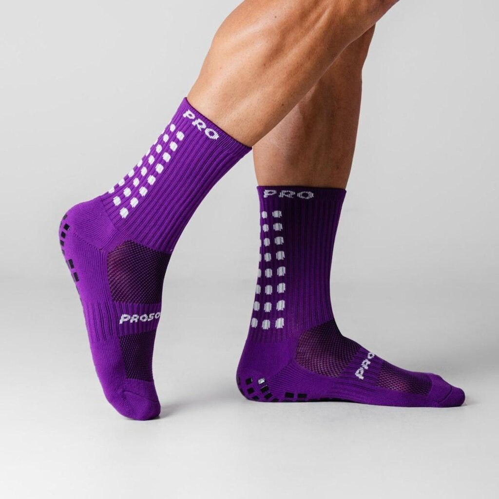 Meia Antiderrapante ProSocks® Grip Draft Futebol Cano Médio