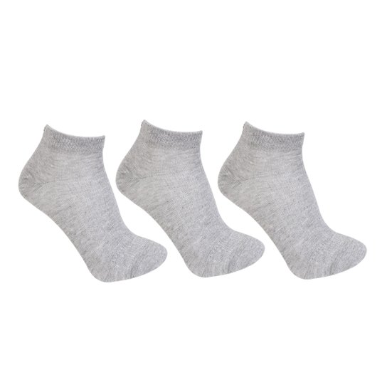 Meia Asics Cano Baixo Cotton Sports Pacote c/ 3 Pares - Cinza Menor preço em Meia Asics Cano Baixo Cotton Sports Pacote c/ 3 Pares - Cinza