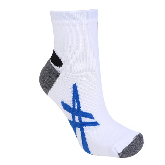 Meia Asics Cano Médio Tech - Branco Menor preço em Meia Asics Cano Médio Tech - Branco