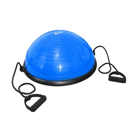 Meia Bola Bosu Antiestouro Com Alças - ODIN FIT - Azul Menor preço em Meia Bola Bosu Antiestouro Com Alças - ODIN FIT - Azul