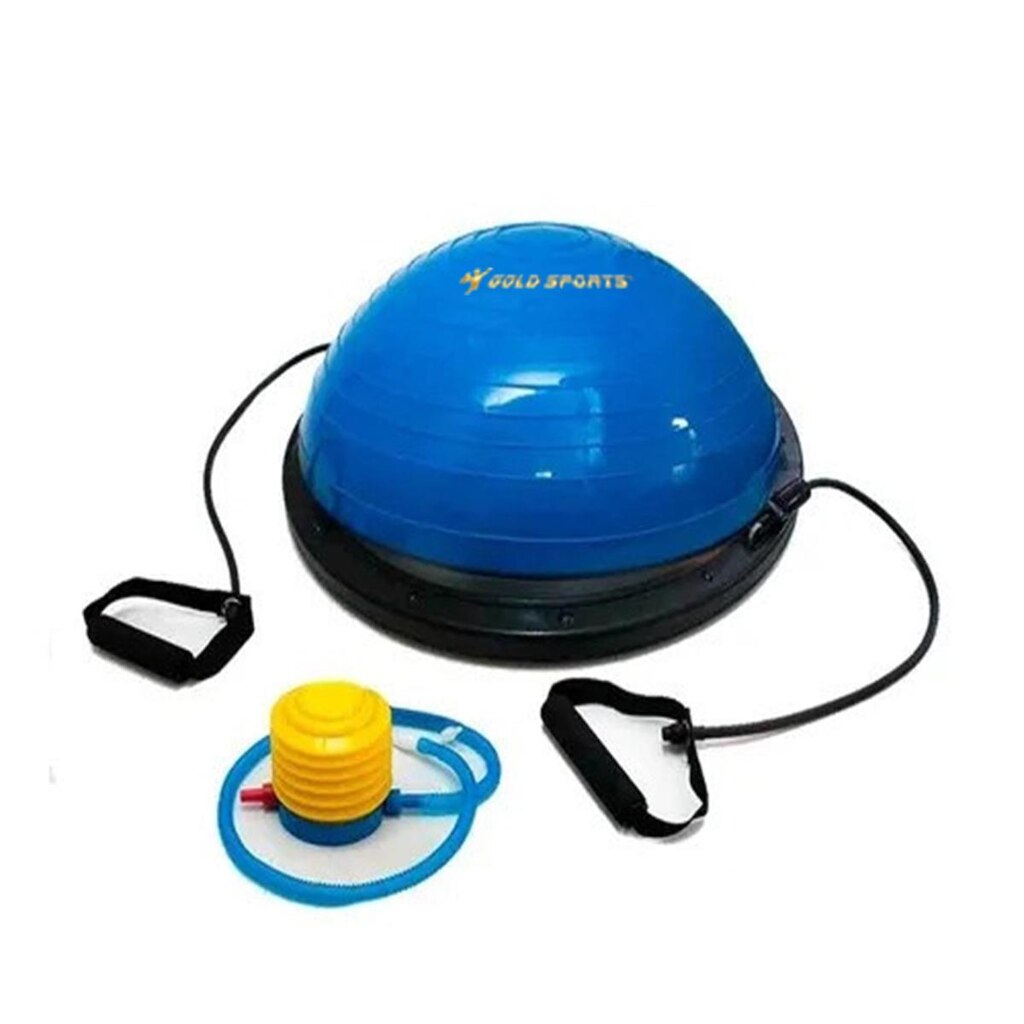 Meia bola bosu Gold Sports Power com bomba e alças